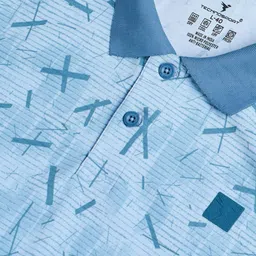 Technosport Abstract Printed Polo Collar Matpiq Anti Static Slim Fit T-Shirt image 4