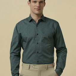 Allen Solly Men Slim Fit Spread Collar Geometric Printed Cotton Formal Shirt-picture-48