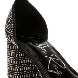 London Rag Embellished Block Pumps image 4