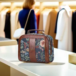 THE CLOWNFISH Women Floral Printed Structured Handheld Bag-image-98