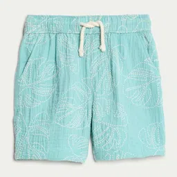 Marks & Spencer Boys Cotton Floral Printed Shorts-picture-16