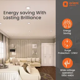 orient electric MoonLite 12W Round Recess Down Lighter, Cool White (6500K) - Pack of 4 Downlighter Ceiling Lamp image 4