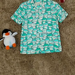 The Lion and The Fish Boys Comfort Opaque Printed Casual Shirt image 1