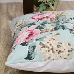 Clasiko Green & Pink Set of 5 Printed Square Cushion Covers image 5