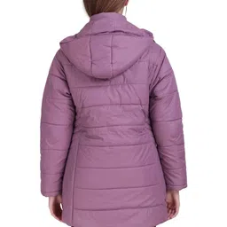 The Roadster Lifestyle Co Stand Collar Long Puffer Jacket image 2