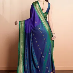 Shriyangan Woven Design Zari Art Silk Handloom Kanjeevaram Saree image 4