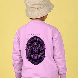 NUSYL Boys Graphic Printed Round Neck Long Sleeve Pullover Oversized Sweatshirt-image-41