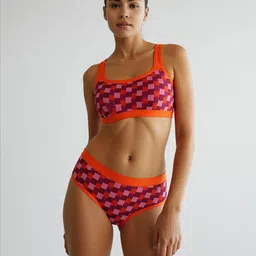 Pearlfly Women Striped Super Soft & Stretchable Mid-Rise Hipster Briefs image 2