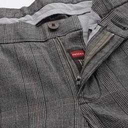 Blackberrys Men Checked Mid-Rise Slim Fit Chinos Trousers image 4