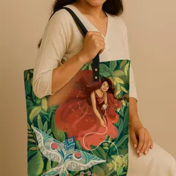 Kalankit Printed Vegan Leather Shopper Tote Bag-picture-41