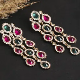 VATSALYA creation Gold-Plated Alloy Earrings image 4