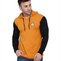 BEYOU FASHION Men Colourblocked Hooded Cotton Slim Fit T-shirt-picture-21