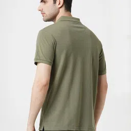 Stitch Hub Men Solid Polo Collar T-shirt image 2