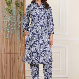 KALPARUN Women Paisley Printed Regular Kurta with Trousers-picture-32