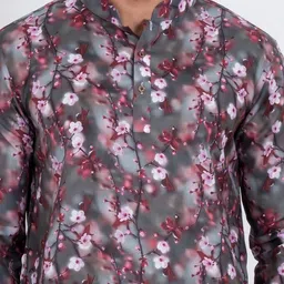 ROOTED LIBAAS Men Printed Chikankari Kurta image 3