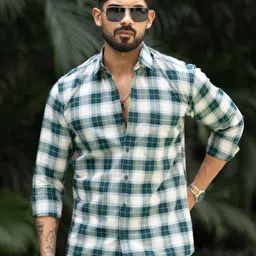 Urban Scissors Men Comfort Tartan Checks Checked Casual Shirt-picture-18