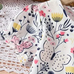 Billion Print Puff Sleeve Fit & Flare Dress image 3