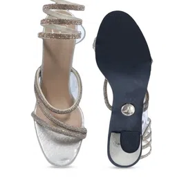 Sana K Luxurious Footwear Party Wedge Peep Toes with Laser Cuts image 4