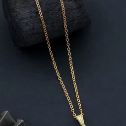 SZN Set Of 2 Gold-Plated Floral Shaped Enamelled Pendants With Chains image 3