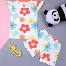 V-Mart Girls Printed Top with Shorts-picture-17