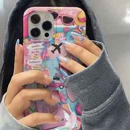 PEEPERLY Women iPhone 13 World Explorer Quirky Impact Resistant Crystal Back Case image 4