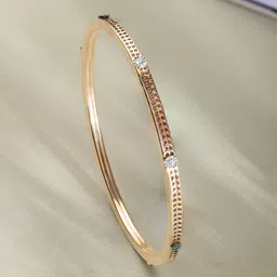 Mia by Tanishq 14KT Yellow & White Gold and Natural Diamond Bangle -6.693g-picture-5