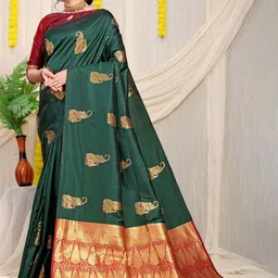 Royal Rajgharana Saree Woven Design Zari Pure Silk Banarasi Sarees-image-38
