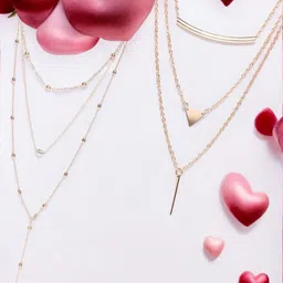 fabula Set Of 2 Gold-Plated Multi Layered Charm Crystal Necklaces-image-12