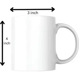 Mr UVD White Cartoon Characters Printed Matte Ceramic Mug-350ml image 2