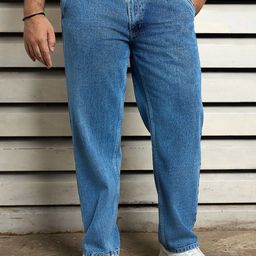 Freeform by High Star Men Plus Size Relaxed Fit Cotton Jeans-picture-21