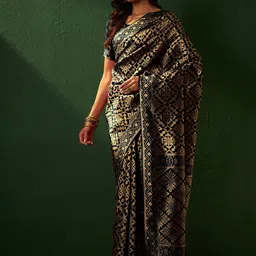 Desi Fusion Woven Design Zari Art Silk Heavy Work Saree image 5