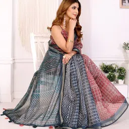 Moda Rapido Zari Chanderi Saree image 4