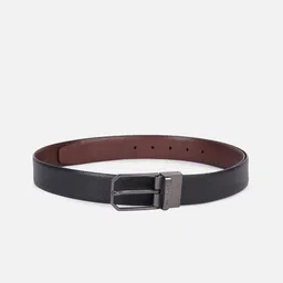 Van Heusen Men Solid Textured Leather Formal Belt image 2