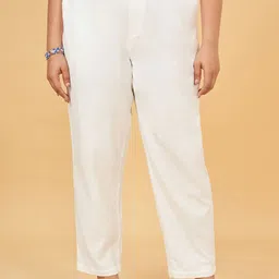 Honey Curvytude by Pantaloons Women Plus Size Regular Fit High-Rise Trouser-image-58