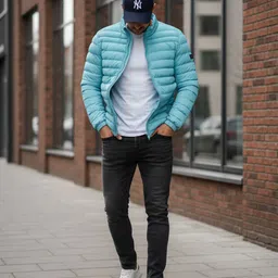 Mast & Harbour Men Mock Collar Solid Puffer Jacket-picture-12