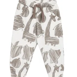 MINI KLUB Infant Boys Conversational Printed Cotton Mid-Rise Joggers-picture-15