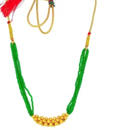 COLOUR OUR DREAMS Gold-Plated Brass Artificial Stones & Beads Mangalsutra image 1