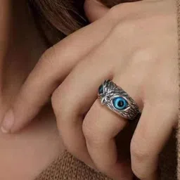 Teeragaj Eye Stone-Studded Adjustable Finger Ring image 2