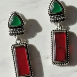 Zintalic Geometric Drop Earrings-picture-33