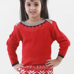 KNITCO Girls Pullover with Applique Detail image 1