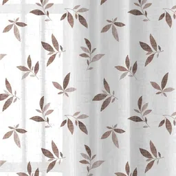 myntra elegant homes Aura Grey Set of 2 Floral Long Door Curtain image 5