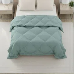 Triani Sea Green & Sea Green Microfiber Mild Winter 350 GSM Comforter-picture-40