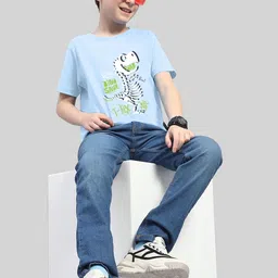 Kiddy Viddy Boys Graphic Printed Round Neck T-shirt image 4