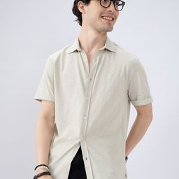 VASTRADO Men Classic Slim Fit Cutaway Collar Cotton Casual Shirt-picture-31