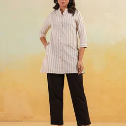 KALINI Women Striped Kurta image 5