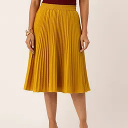 WISSTLER Mid-Rise Accordian Pleat Midi Skirt image 1