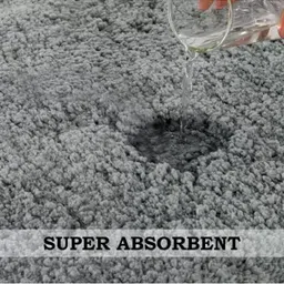 CROWN MATTINGS Grey 1400 GSM Microfibre Bath Rugs image 2