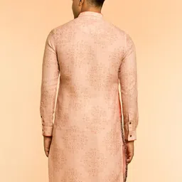 Diwas by Manyavar Geometric Printed Mandarin Collar Straight Kurta image 4