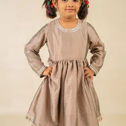 Jilmil Girls Embroidered Empire Kurta with Palazzos image 5