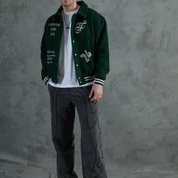 FUGAZEE Men Varsity Jacket with Embroidered image 3